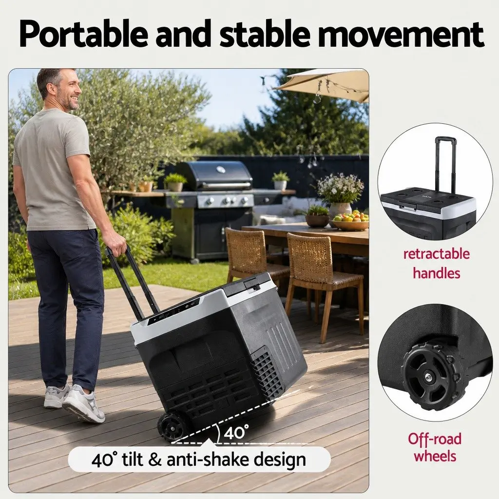 Portable Fridge Freezer 30L Camping Cooler 12V 24V 240V Power Compressor