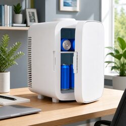 12V/220V Mini Fridge with Tempered Glass Front