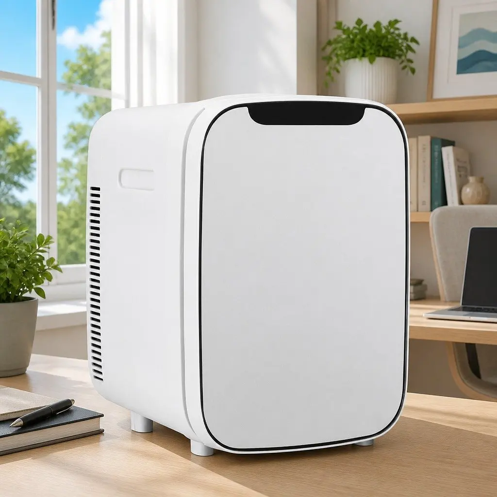 Mini Fridge Portable 12V 220V Electric Cooler Warmer Car Office White Compact