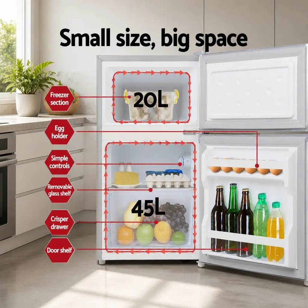 65L Portable Fridge Freezer Camping Caravan 12V 24V 240V
