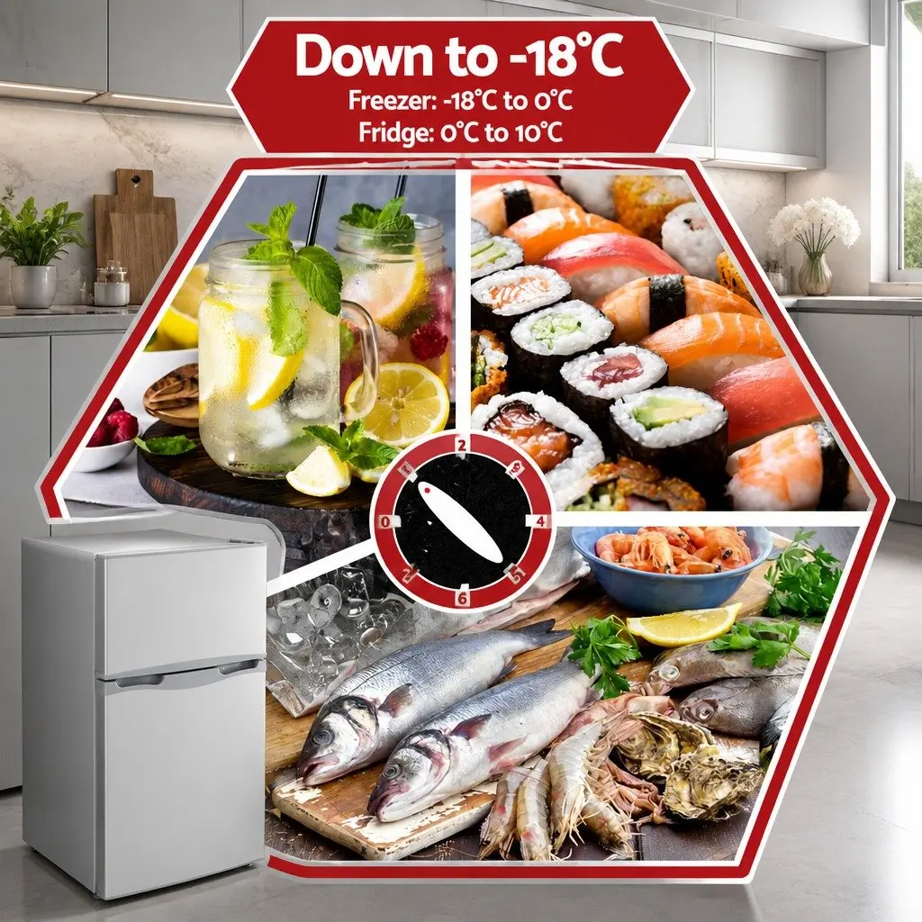 65L Portable Fridge Freezer Camping Caravan 12V 24V 240V