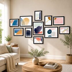 11-Piece Black Photo Frame Set with Multiple Sizes