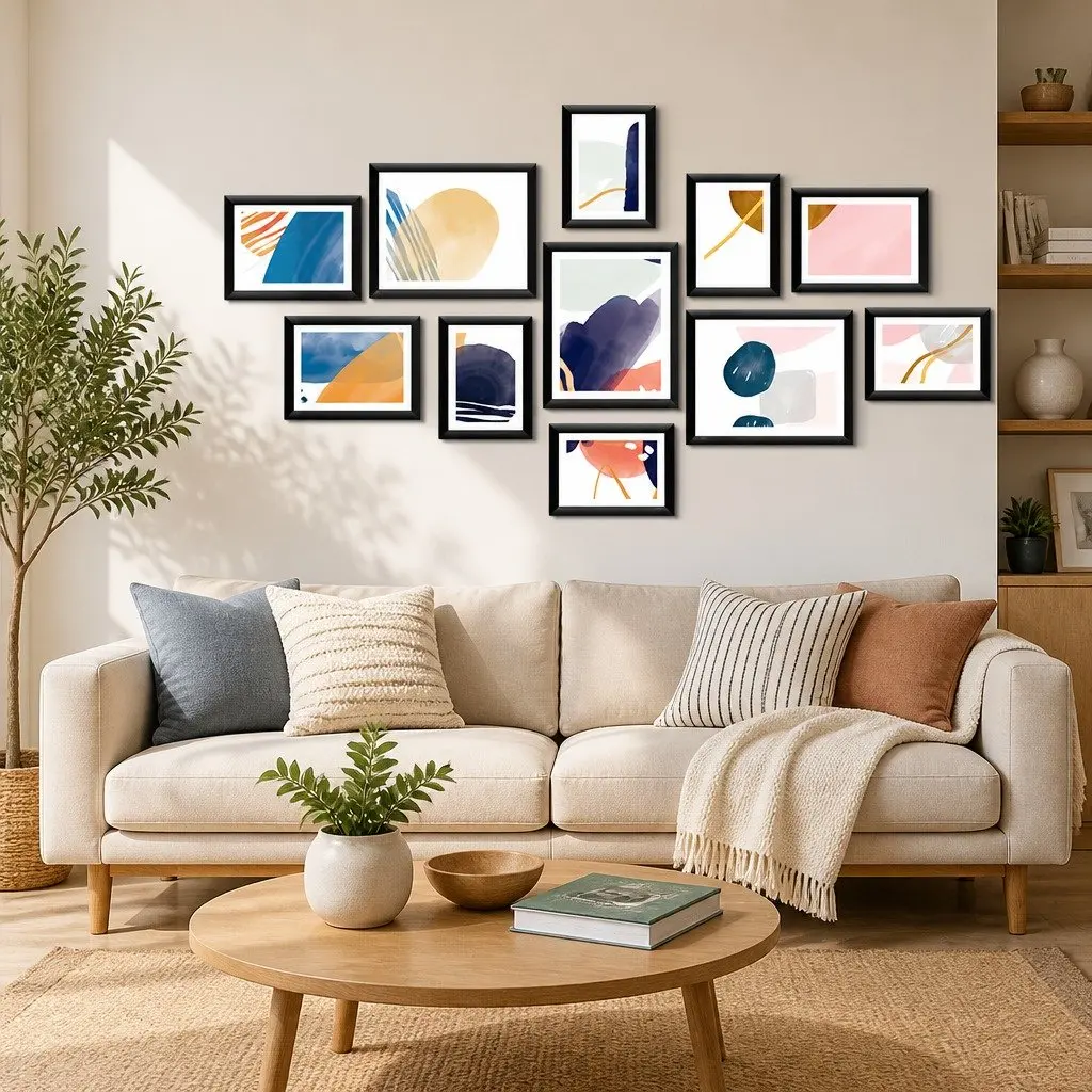 11-Piece Black Photo Frame Set with Multiple Sizes