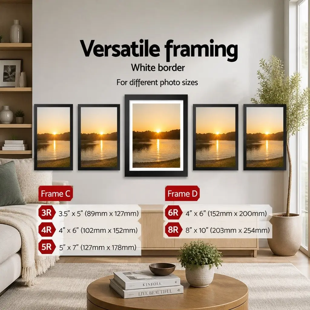 Photo Frame Set 26PCS Multiple Sizes 3.5x5" 4x6" 5x7" 8x10" Wall Art Display