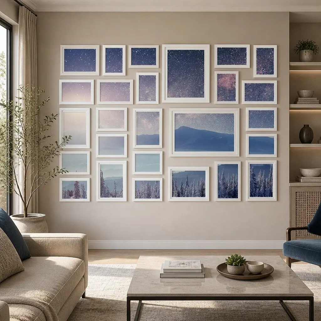 Photo Frame Set 26 Piece Wall Art Display Multiple Sizes 3.5x5 4x6 5x7 8x10