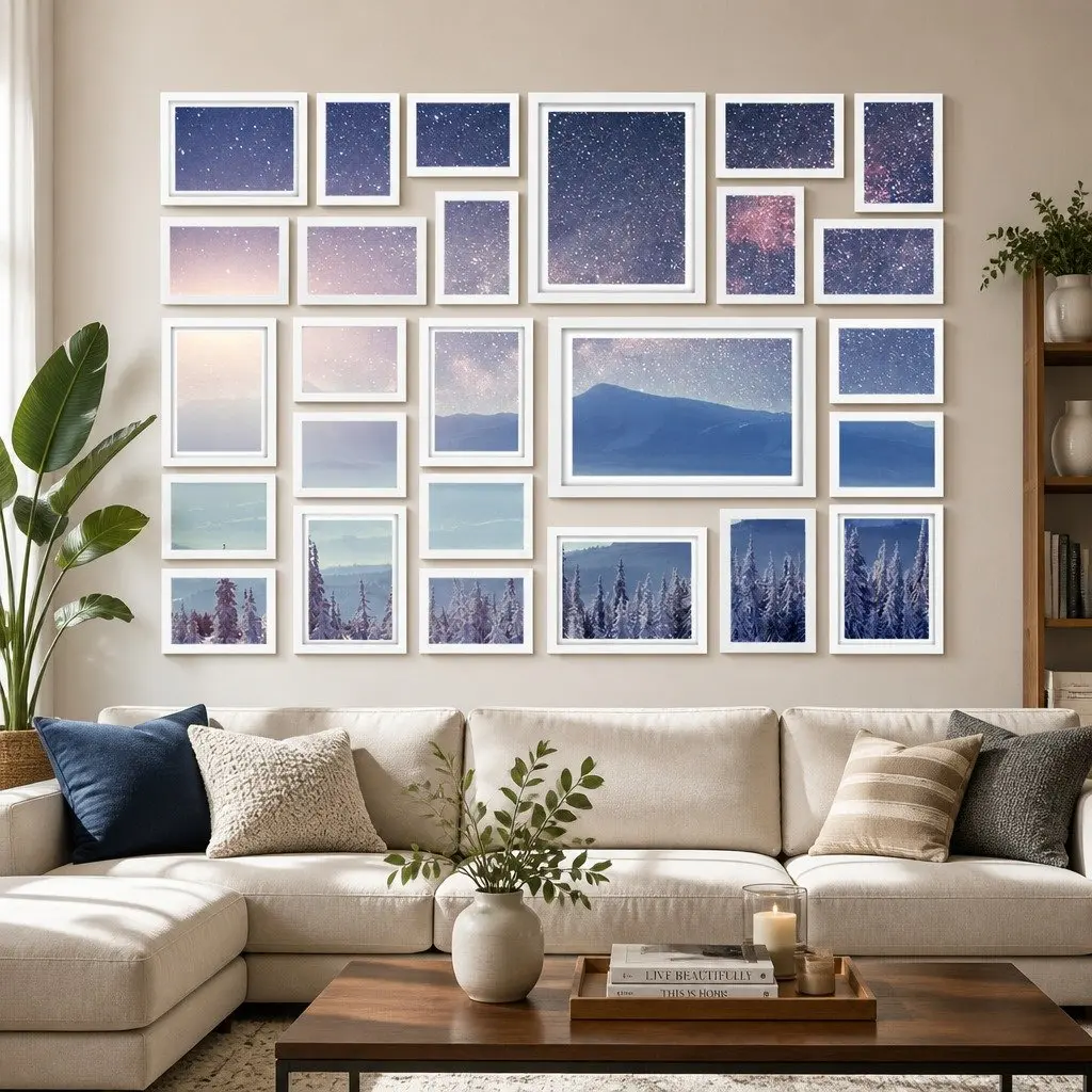 Photo Frame Set 26 Piece Wall Art Display Multiple Sizes 3.5x5 4x6 5x7 8x10
