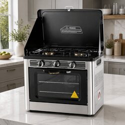 Portable Gas Oven with Twin Burners - Specs and Features