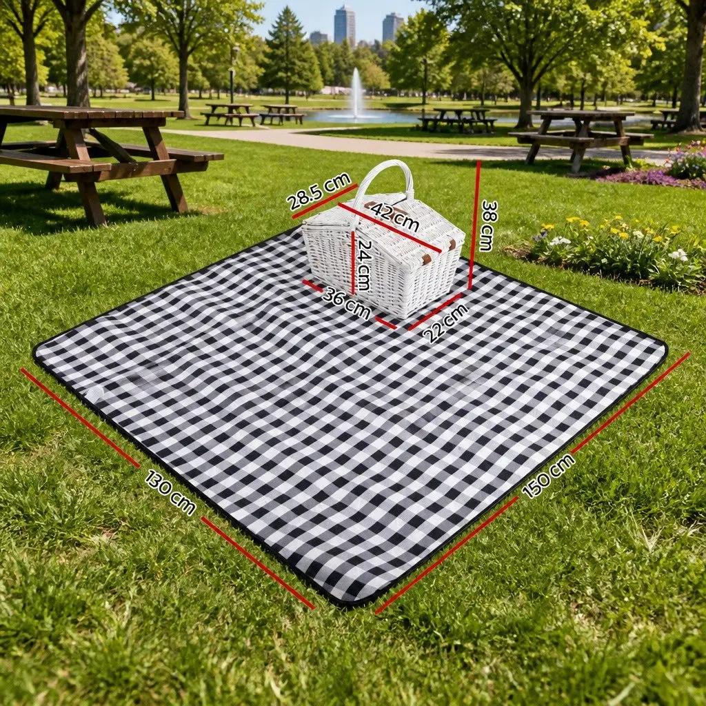 2 Person Willow Picnic Basket Set