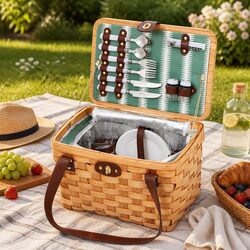 2 Person Picnic Basket Specifications: Complete Outdoor Set