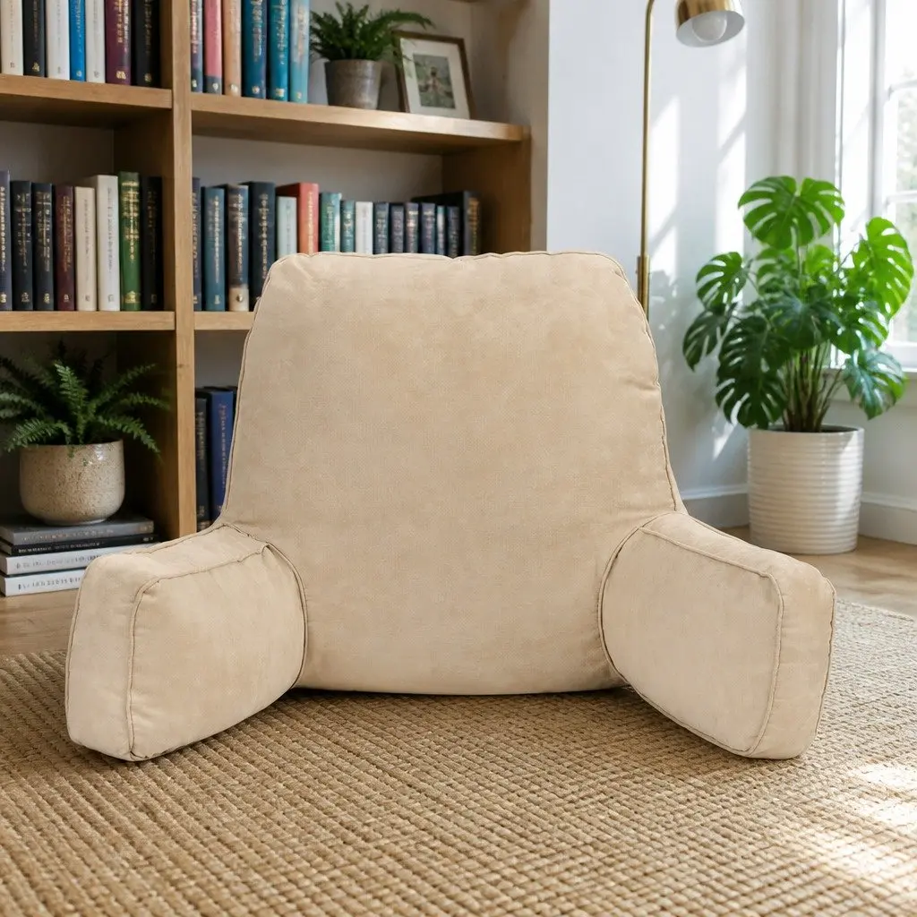 Reading Pillow Back Rest Lumbar Support Cushion Oatmeal Bed Wedge Cushion