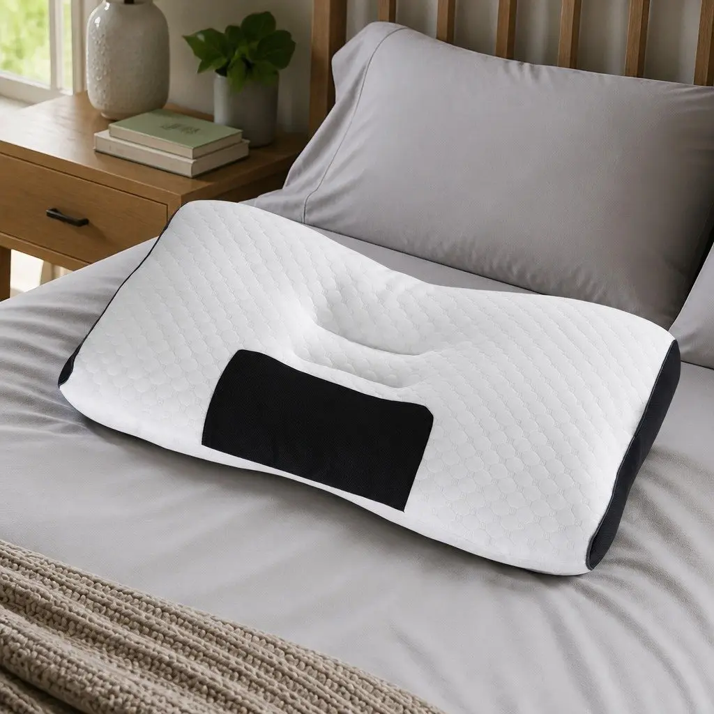 Ergonomic Contour Pillow Neck Support Memory Foam Adjustable Height Bedding