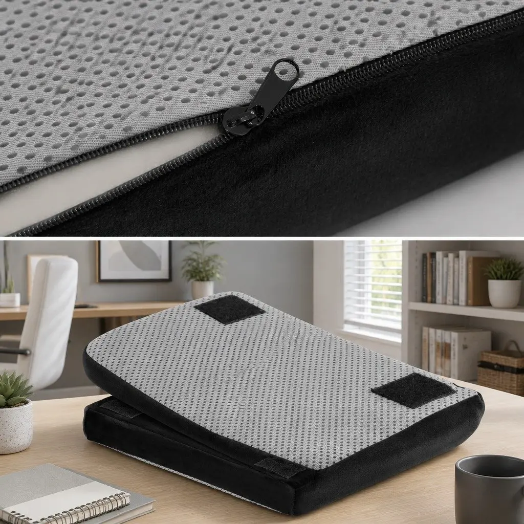 Memory Foam Footrest Cushion Adjustable Pillow Ergonomic Foot Rest Support