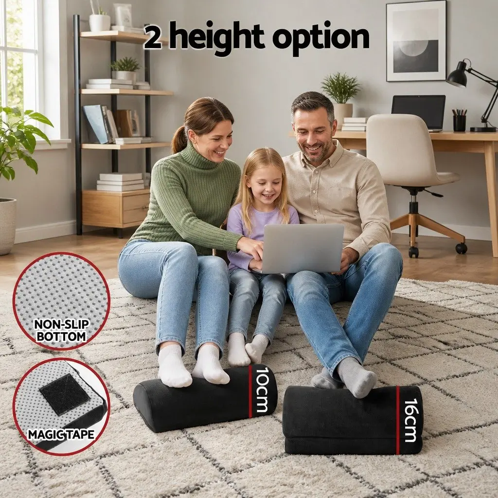 Memory Foam Footrest Cushion Adjustable Pillow Ergonomic Foot Rest Support
