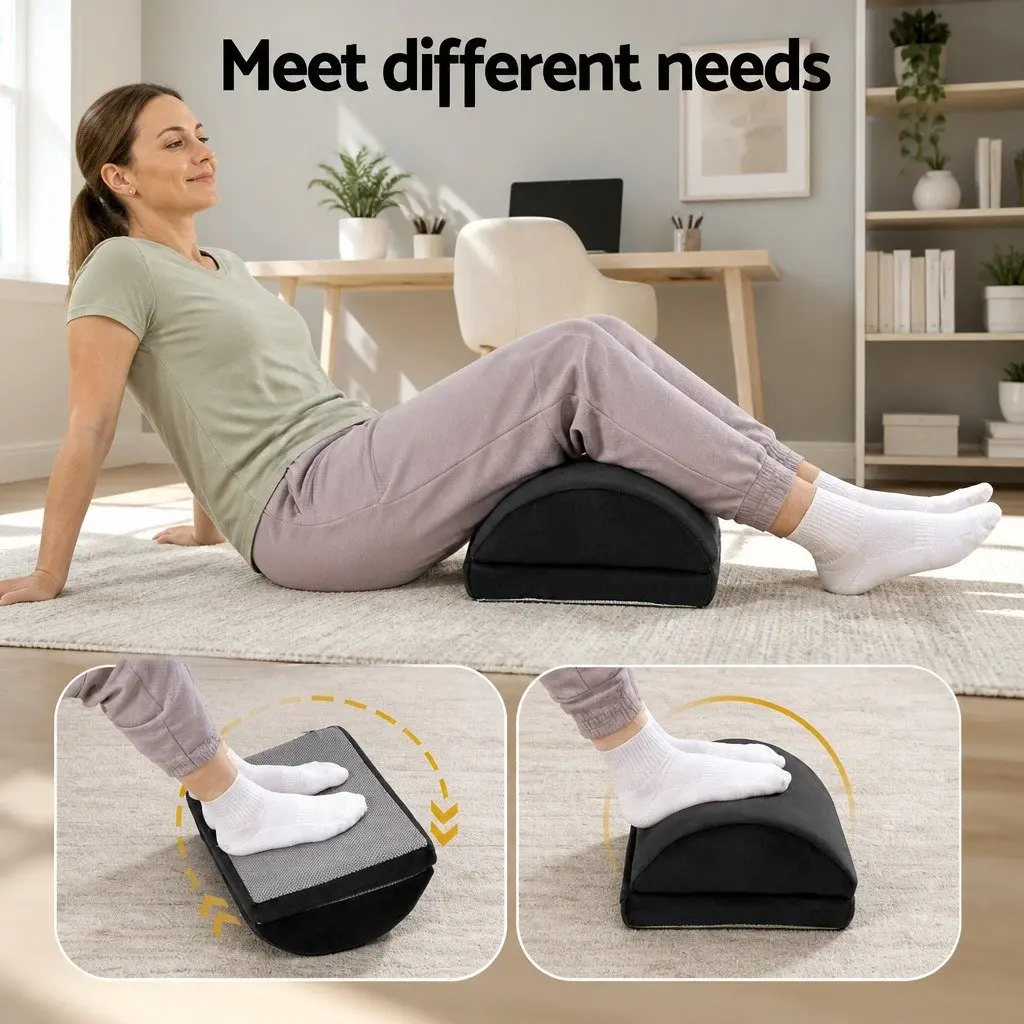 Memory Foam Footrest Cushion Adjustable Pillow Ergonomic Foot Rest Support