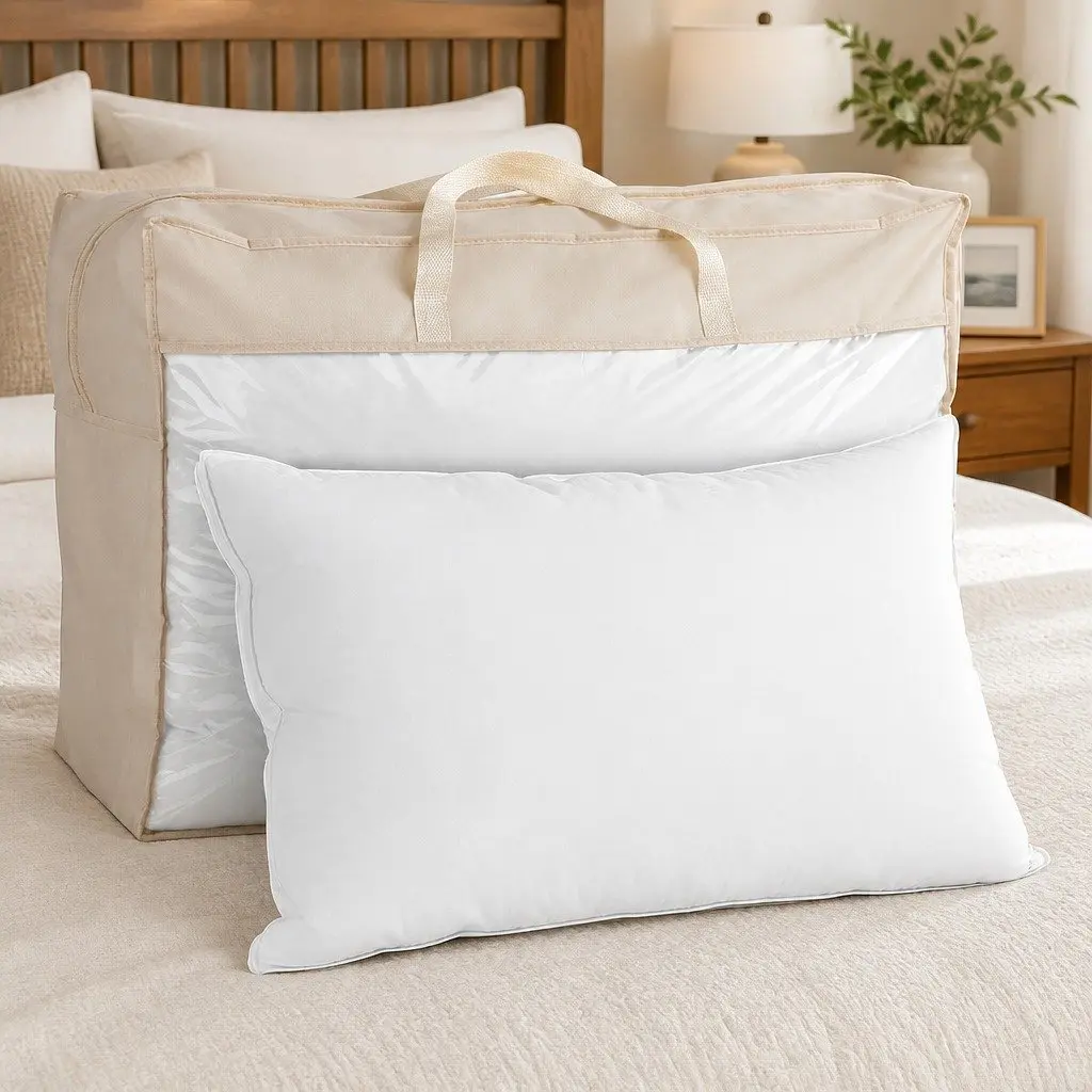 Goose Feather Down Pillow Set