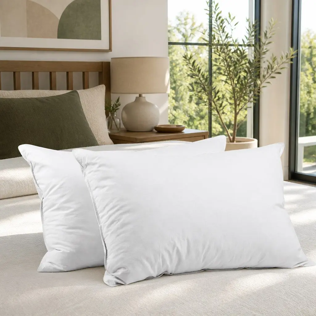 Goose Feather Down Pillow Twin Pack