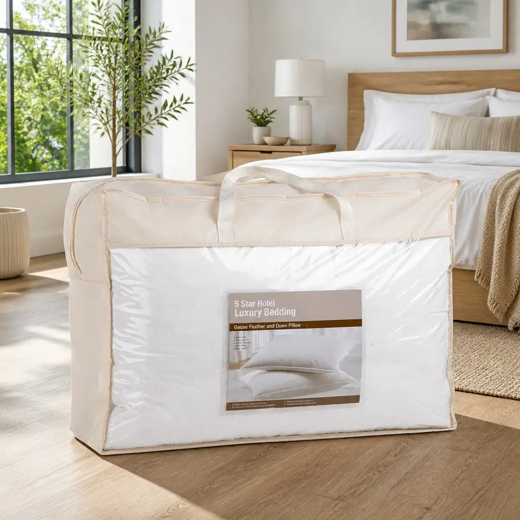 Goose Feather Down Pillow Twin Pack