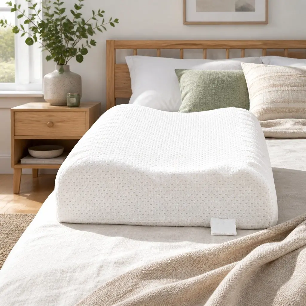 Natural Latex Pillow Twin Pack White Bedding Sleep Support Neck Head Shoulder