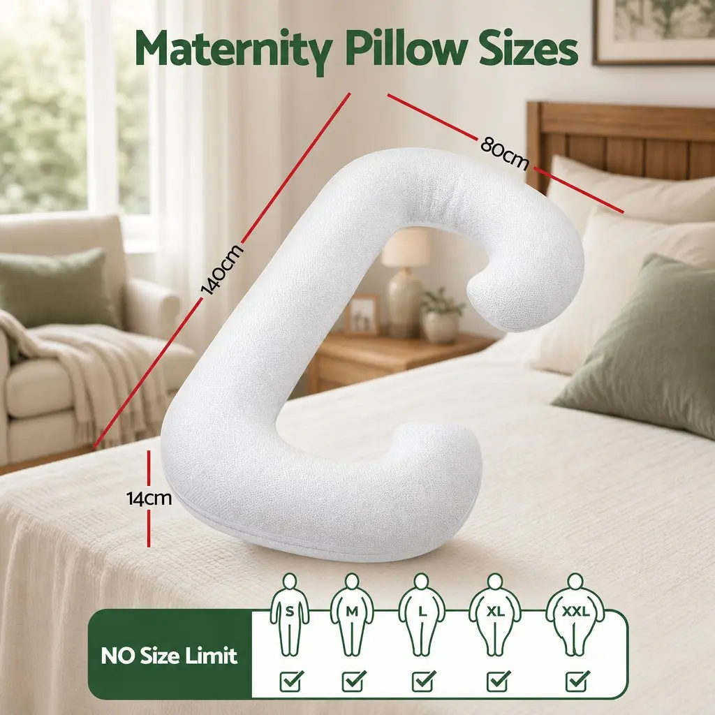 C-Shaped Pregnancy Pillow for Side Sleepers