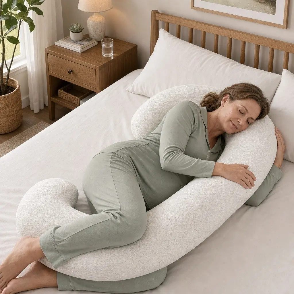 C-Shaped Pregnancy Pillow for Side Sleepers