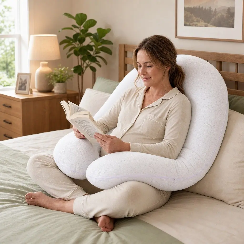 C-Shaped Pregnancy Pillow for Side Sleepers
