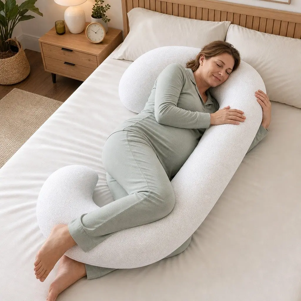 C-Shaped Pregnancy Pillow for Side Sleepers