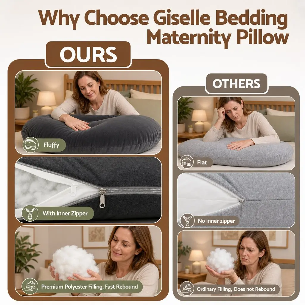 G-Shaped Pregnancy Pillow Full Body Maternity Support Cushion Side Sleeper Back