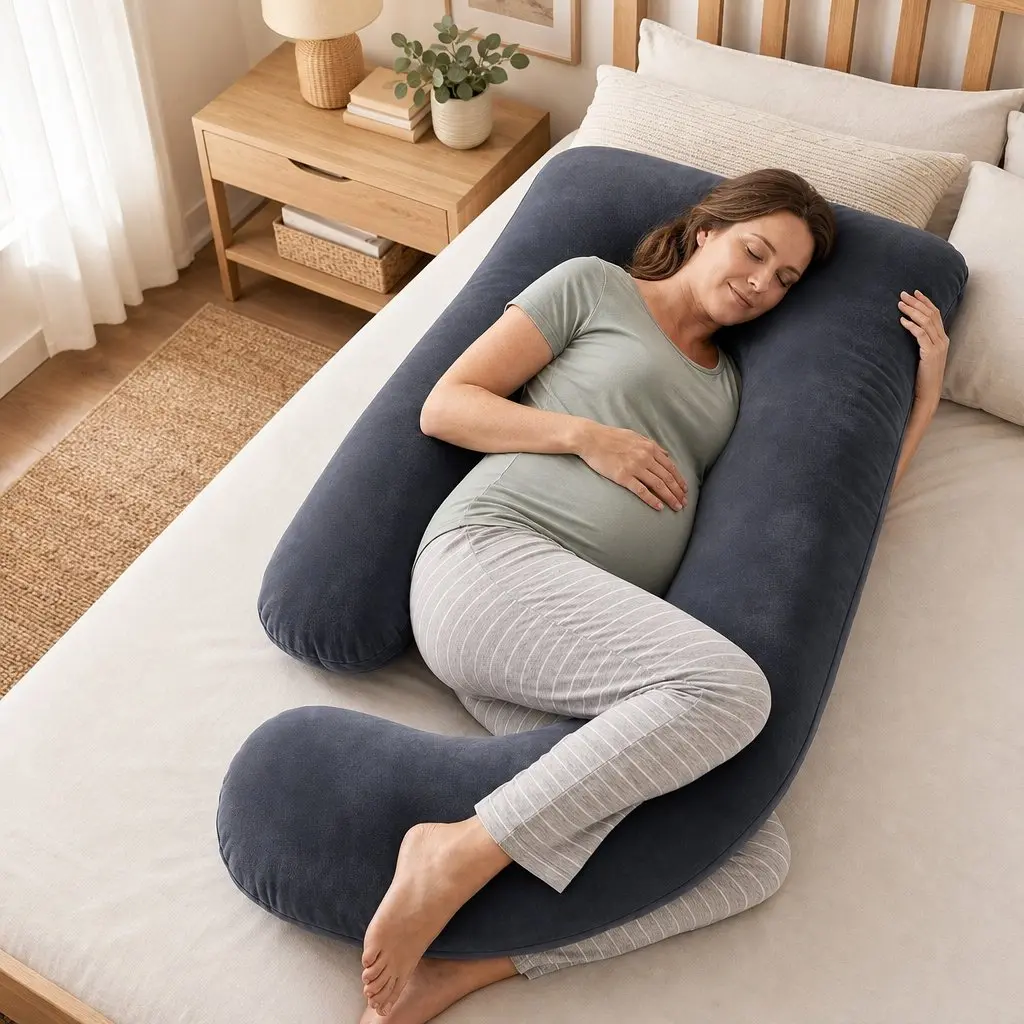 G-Shaped Pregnancy Pillow Full Body Maternity Support Cushion Side Sleeper Back