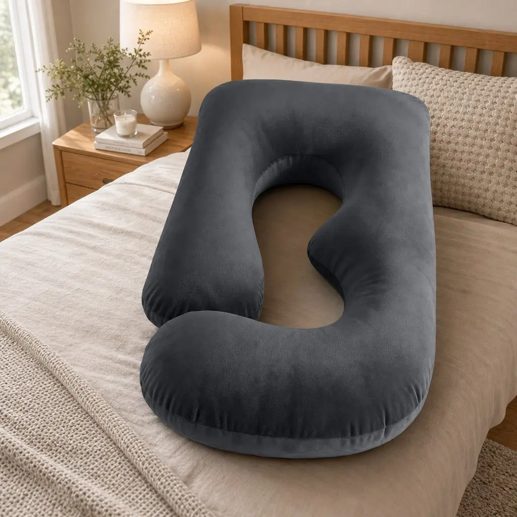 G-Shaped Pregnancy Pillow Full Body Maternity Support Cushion Side Sleeper Back