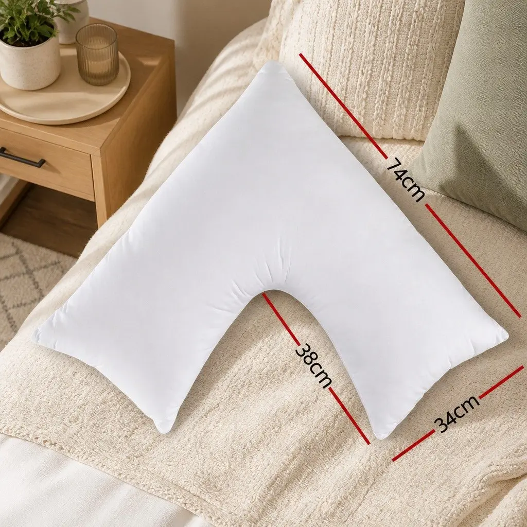 V Shape Body Pillow for Sleeping and Nursing 58 x 35 x 18cm