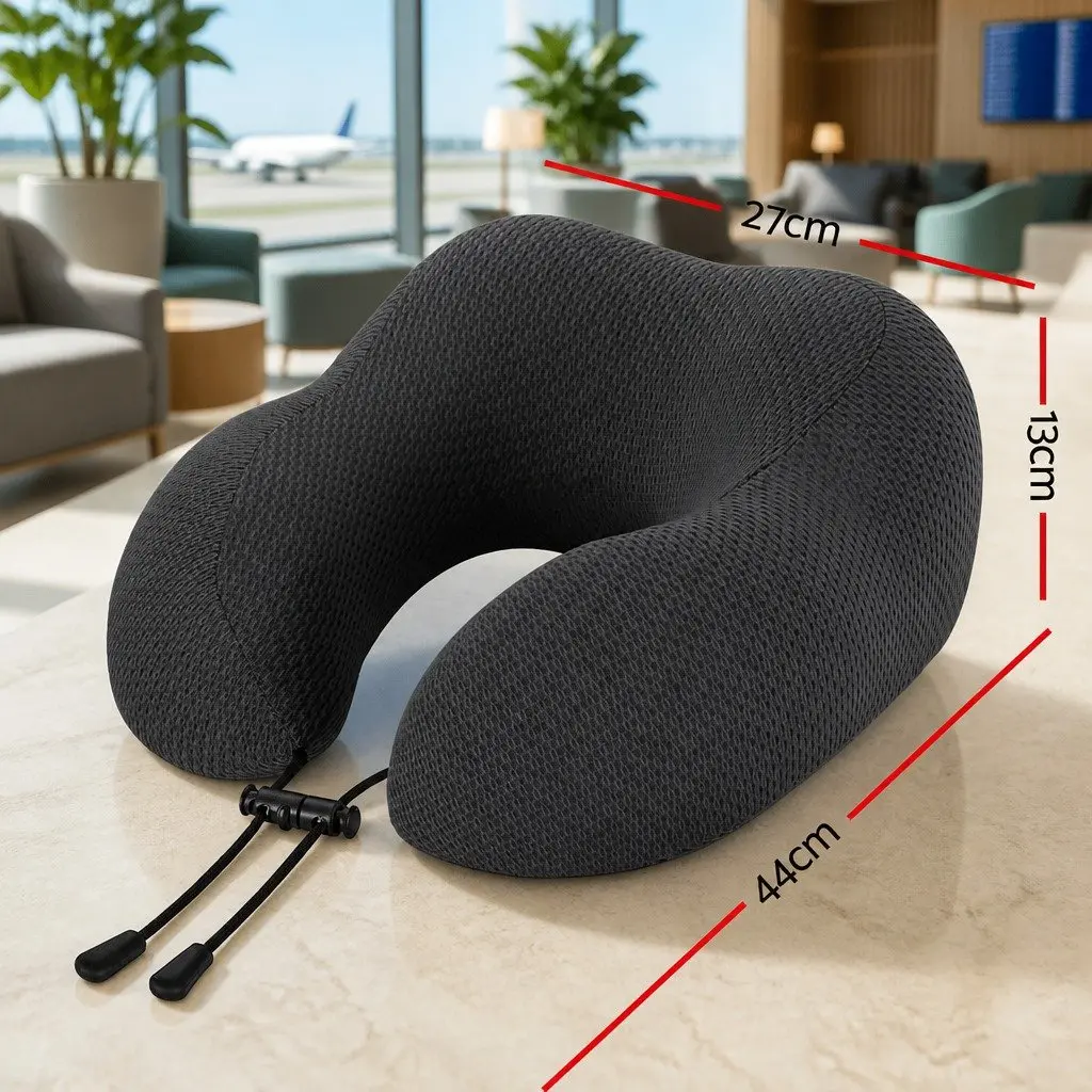 Travel Neck Pillow U-Shape Memory Foam Support Airplane Car Cushion Portable