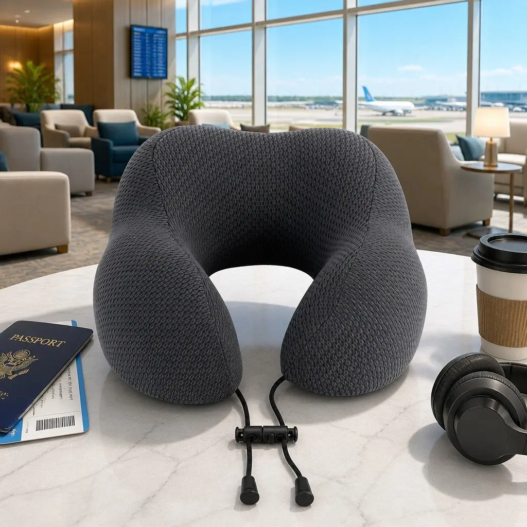 Travel Neck Pillow U-Shape Memory Foam Support Airplane Car Cushion Portable