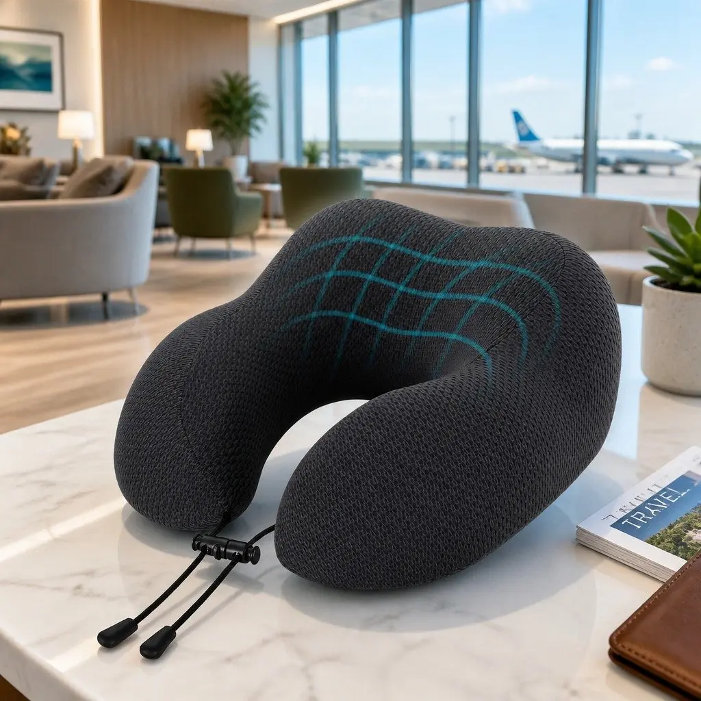 Travel Neck Pillow U-Shape Memory Foam Support Airplane Car Cushion Portable