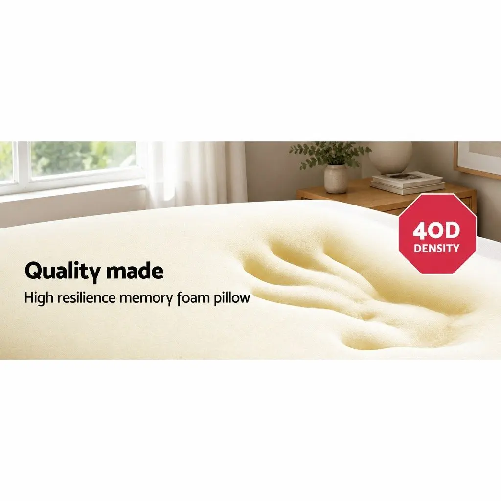 Memory Foam Neck Roll Pillow with Bamboo Cover