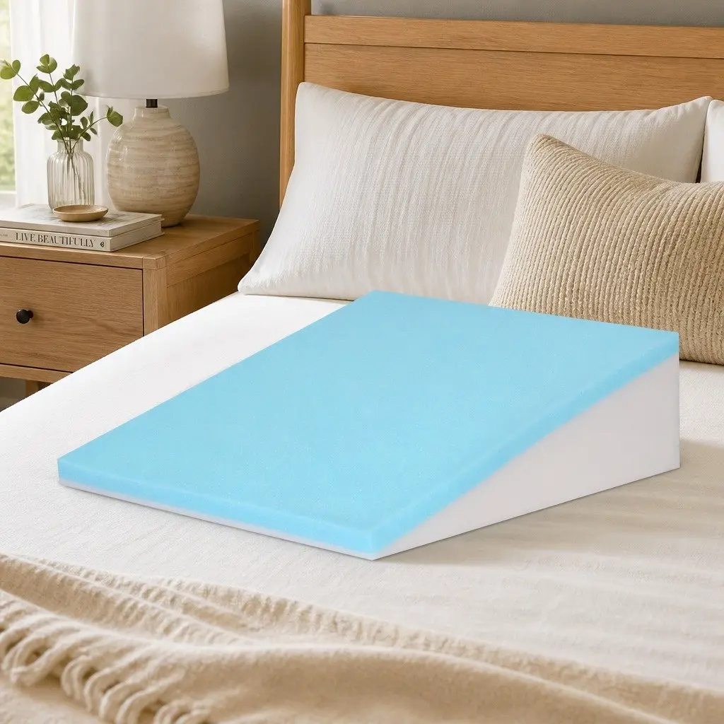 Wedge Pillow for Elevated Sleeping Ergonomic Support 61 x 62 x 20cm