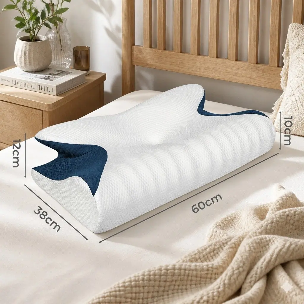 Memory Foam Cervical Pillow Neck Support Ergonomic Pain Relief Sleep Comfort