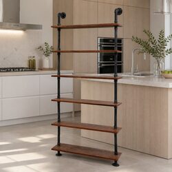 Industrial Pipe Shelf Specifications: 6-Tier Storage Unit