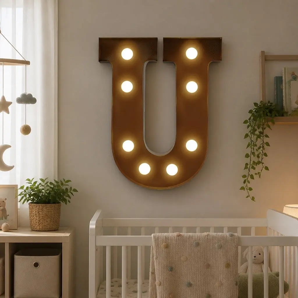 LED Metal Letter Lights Free Standing Marquee Alphabet Numbers Wedding Party