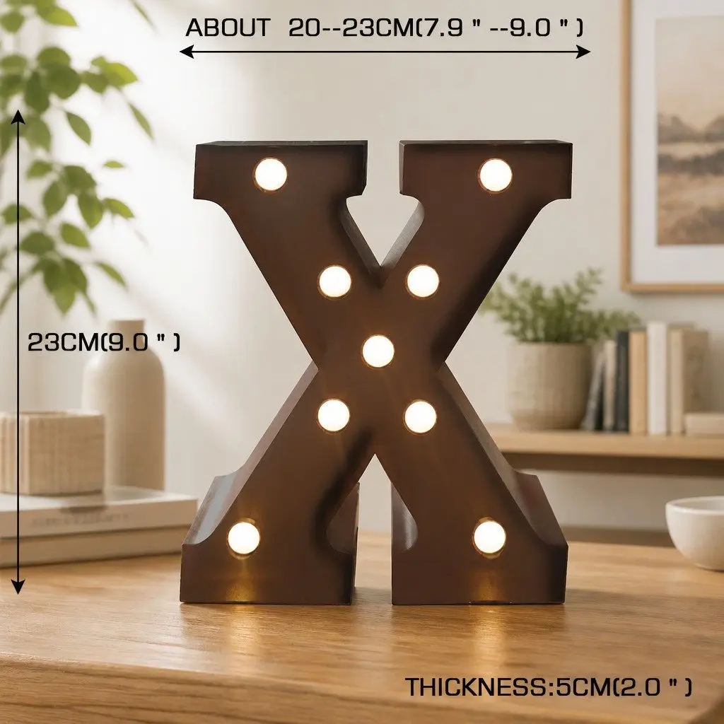 LED Metal Letter Light Home Decor Free Standing Size