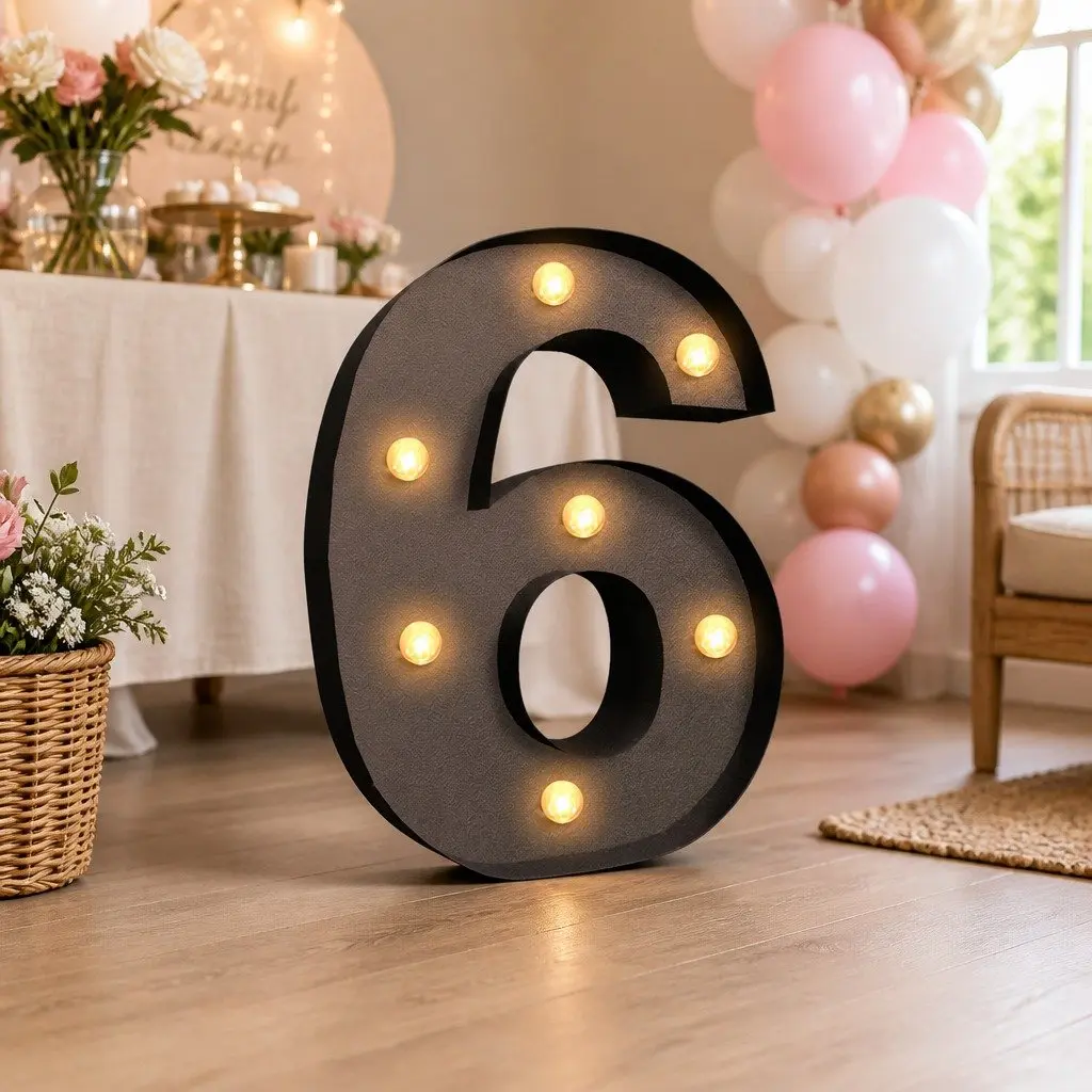 LED Metal Number Lights for Decor