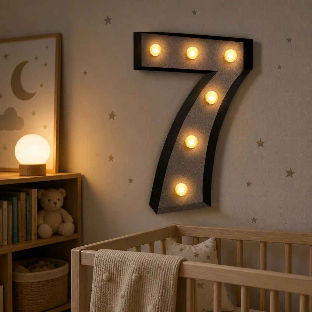 LED Letter Number Lights Free Standing Metal Marquee Party Wedding Home Decor