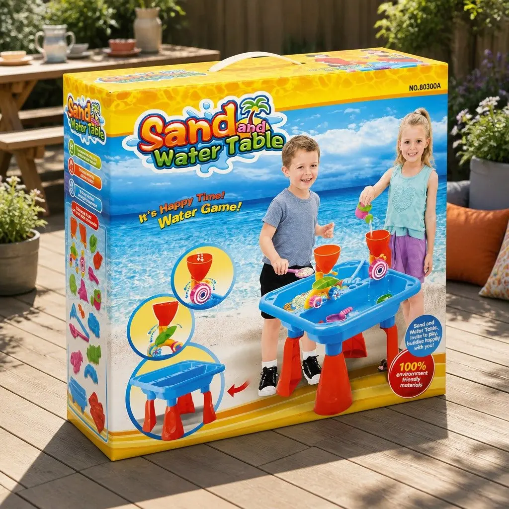 Kids Sand and Water Table Outdoor Play Set with Accessories Toys for Toddlers
