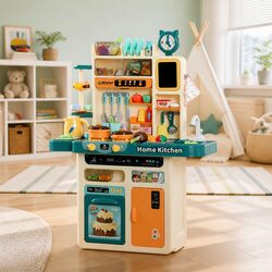 Kids Cooking Toy Kitchen Set - Dimensions 69.5 x 27.5 x 92.5 cm