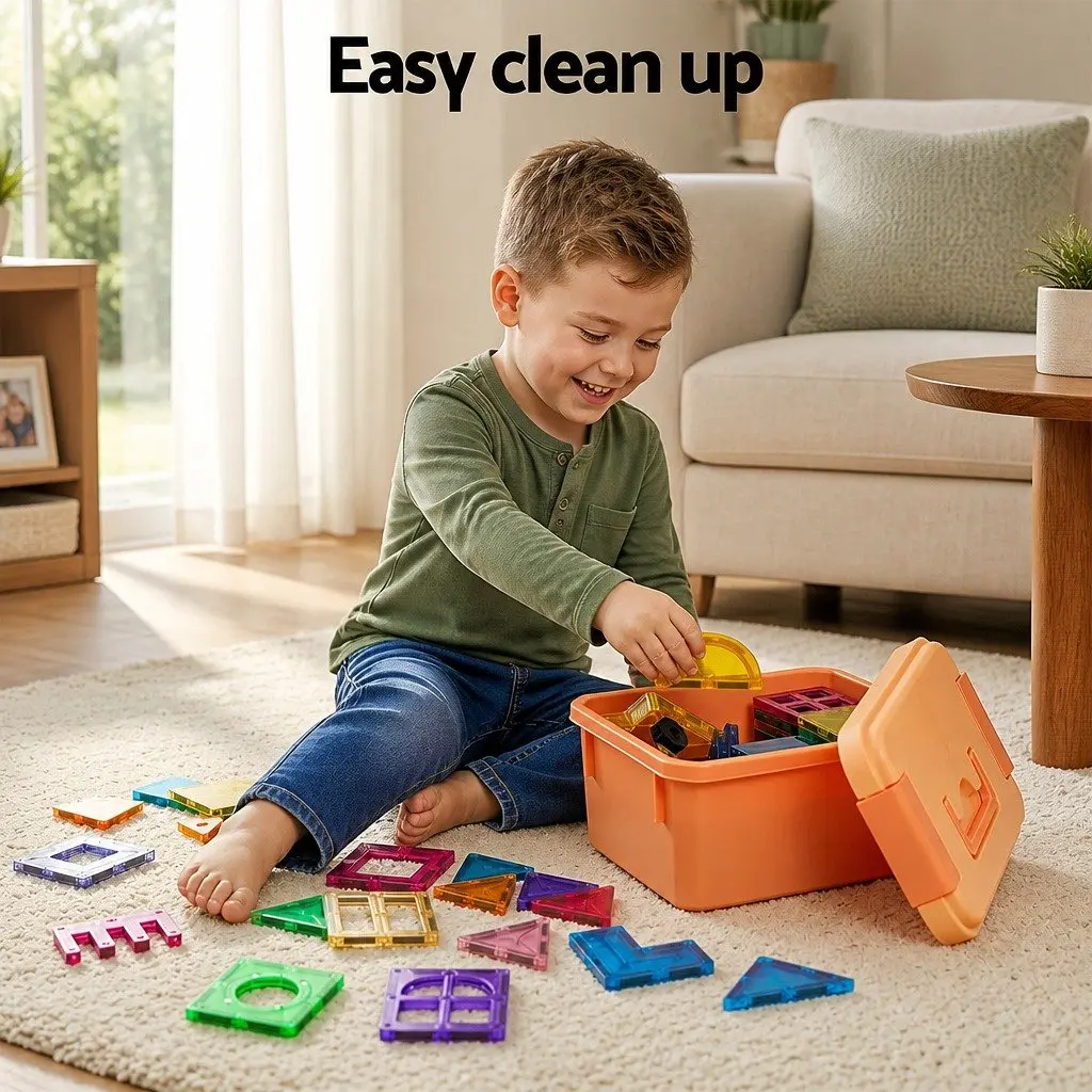 Magnetic Tiles Building Blocks 100pcs Kids Educational Construction Toys STEM