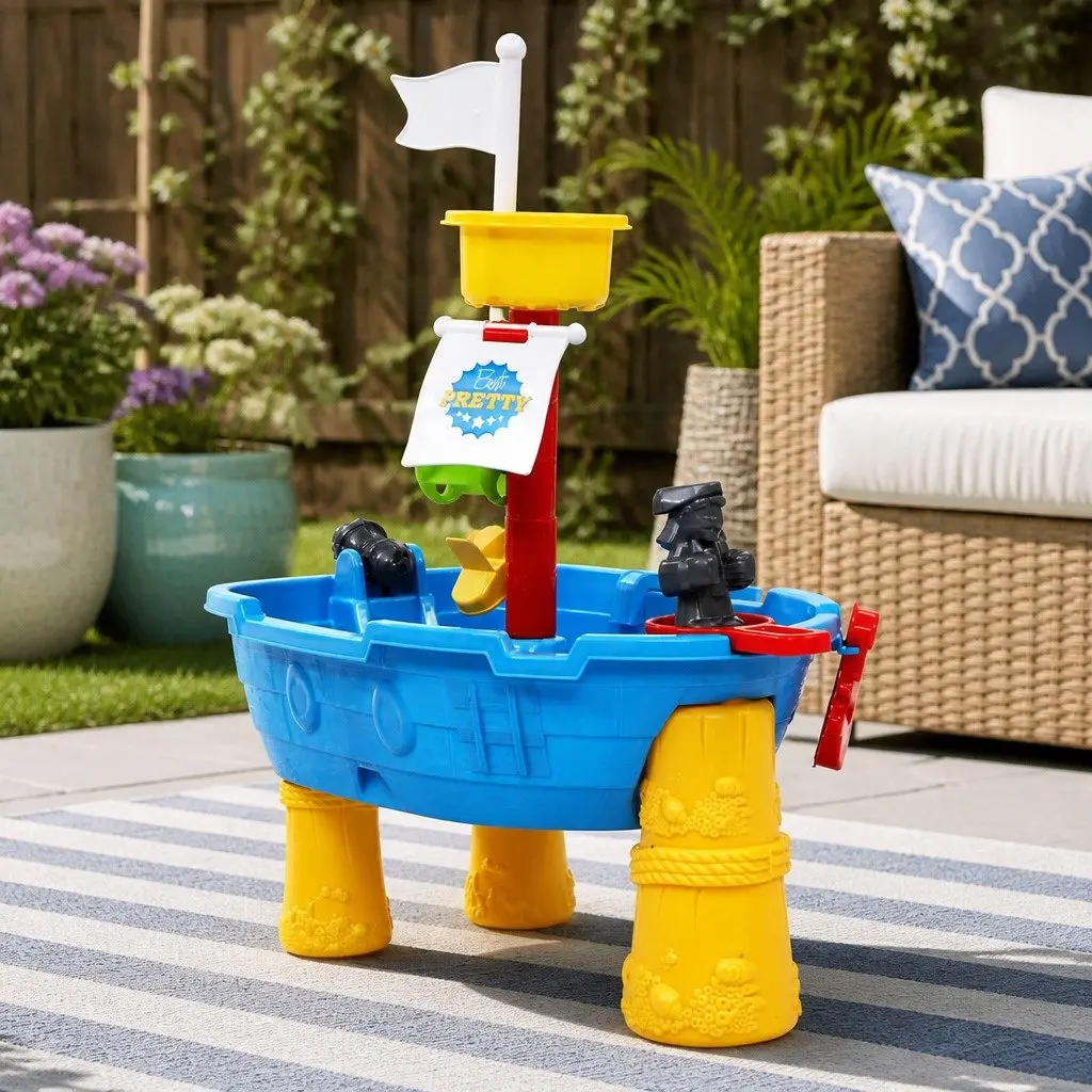 Kids Sand Water Table Outdoor Play Set Blue 30cm x 46cm x 55cm