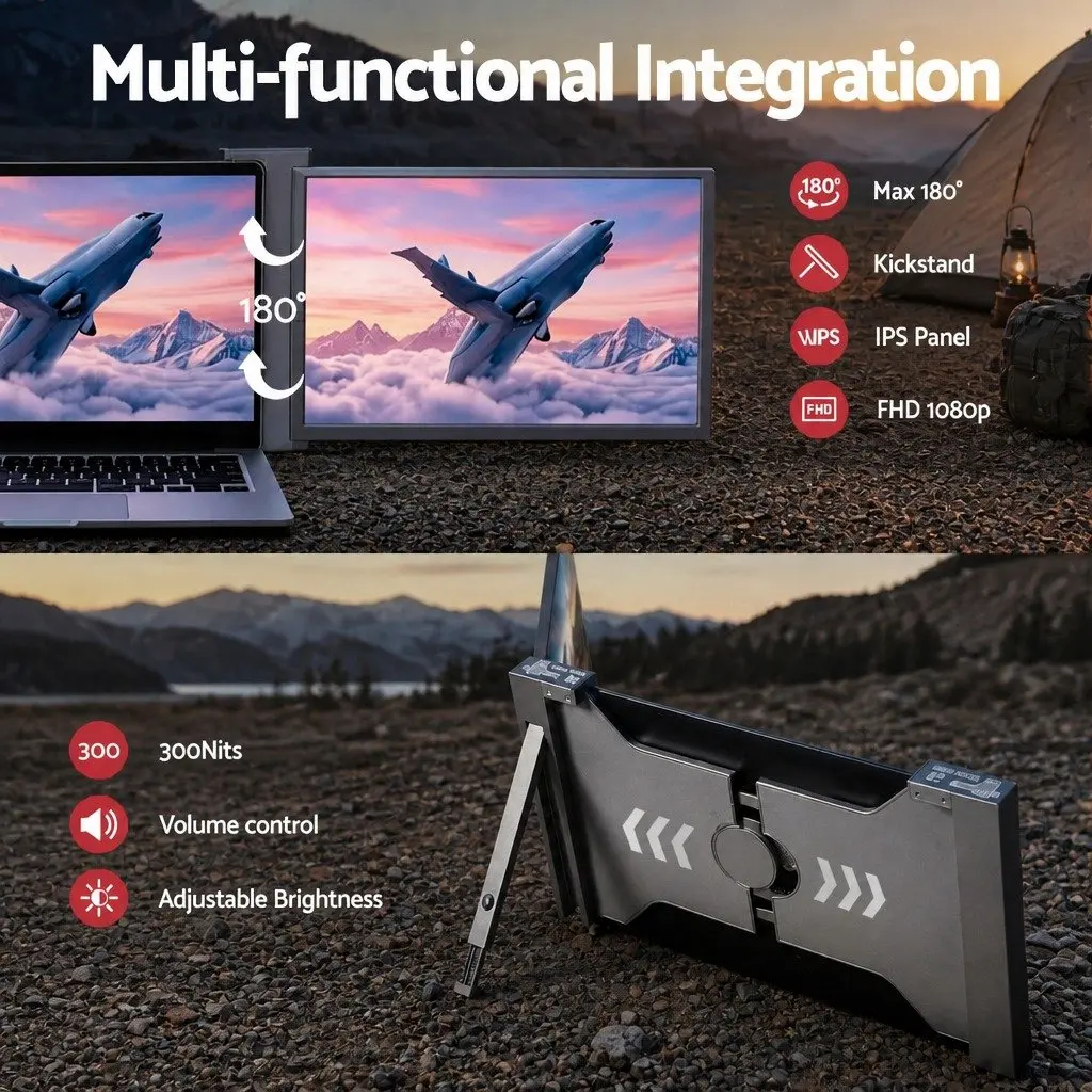 14 Inch Portable Laptop Screen Extender 1080P IPS