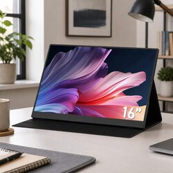 16 Inch Portable Monitor with Dual USB-C & Mini HDMI