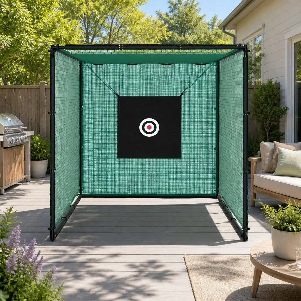 3m Golf Practice Net Cage with Steel Frame