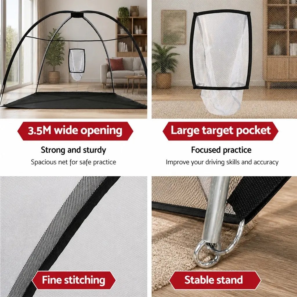 Golf Practice Net Outdoor 3.5m Portable Training Aid for Swing Training