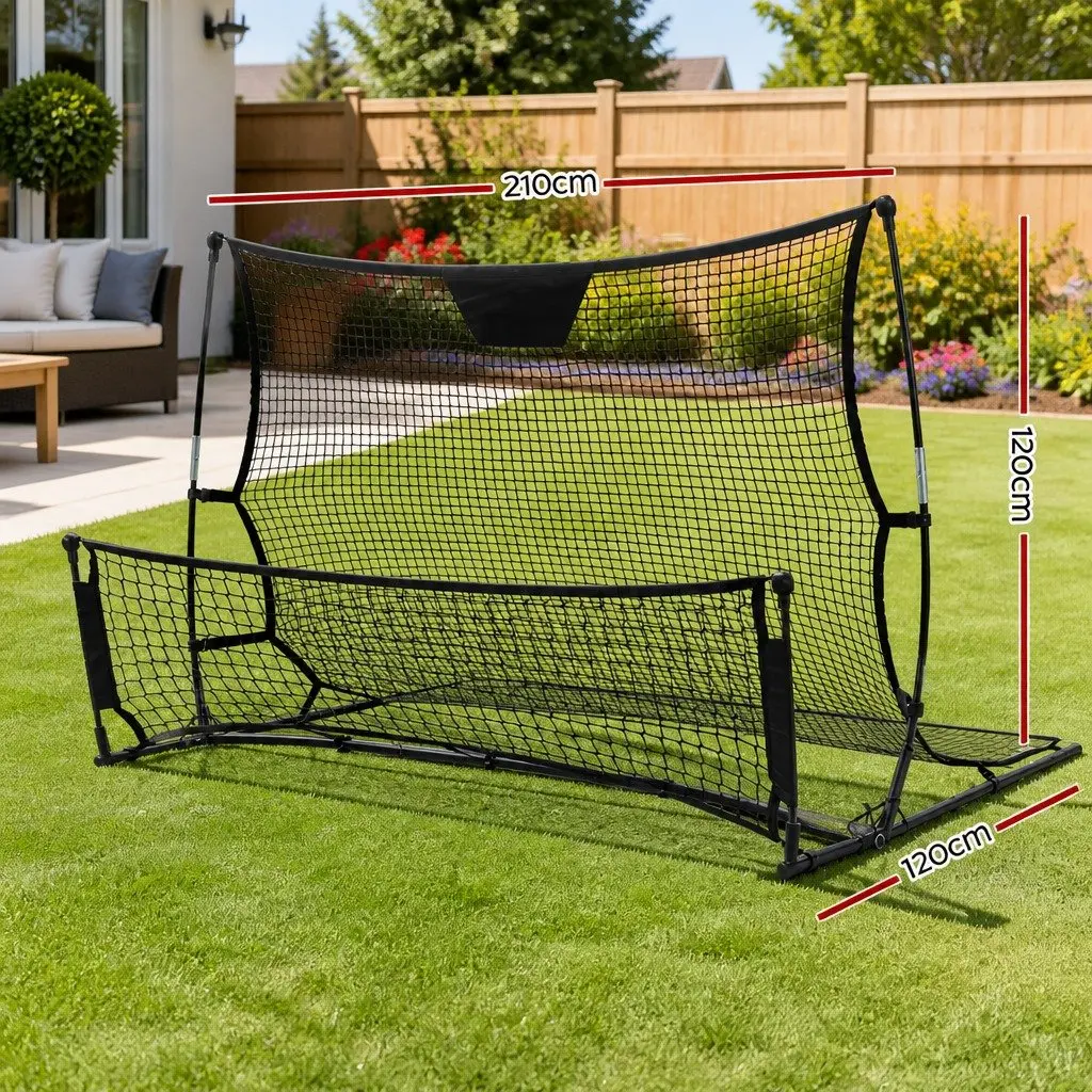 Portable Soccer Rebounder Net 2.1m Football Training Goal with Carry Bag